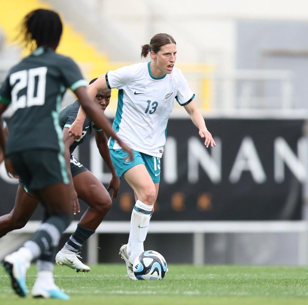 New Zealand player during friendly match vs Nigeria.
